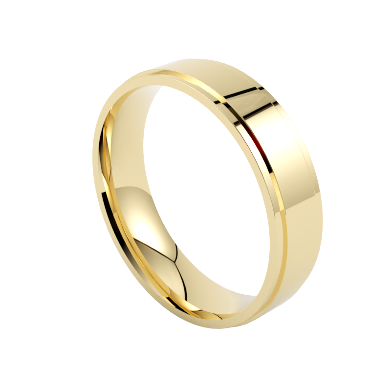 proste obrączki ślubne złoto żółte 585